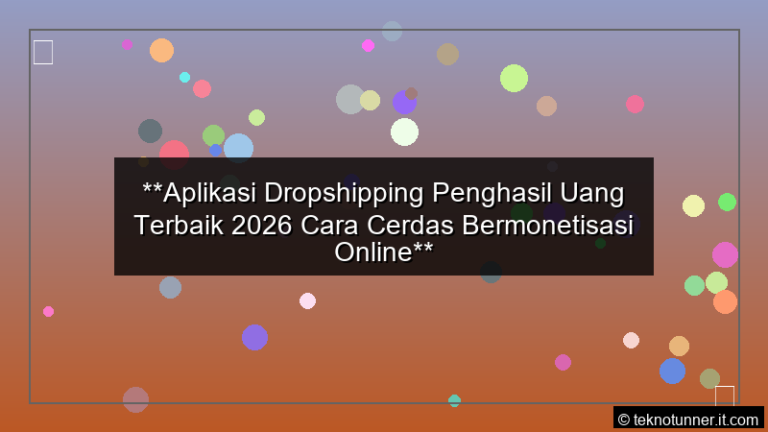 ilustrasi Aplikasi Dropshipping Penghasil Uang Terbaik 2026 Cara Cerdas Bermonetisasi Online