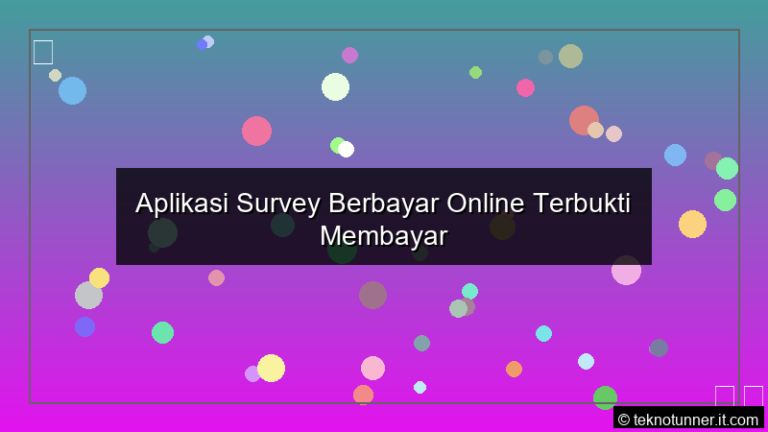 visual Aplikasi Survey Berbayar Online Terbukti Membayar