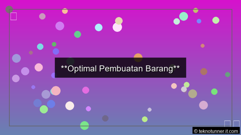 grafik Optimal Pembuatan Barang